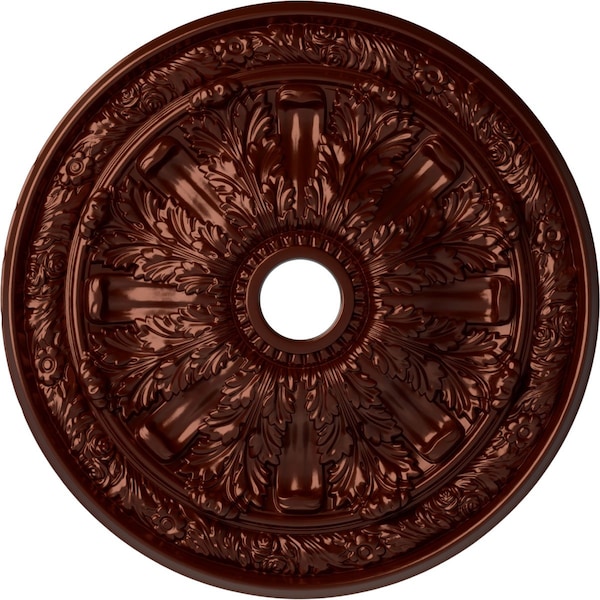 Ekena Millwork Flagstone Ceiling Medallion (Fits Canopies up to 3 7/8"), 30"OD x 3 7/8"ID x 3 1/4"P, Antique Copper CM30FLACS - main